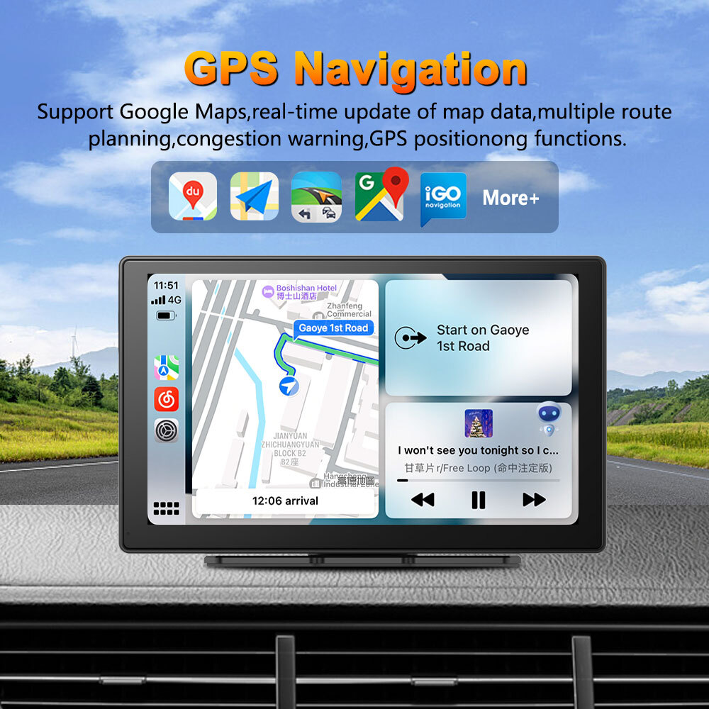 Car MP5 Player Wireless Carplay Android Auto Smart Screen Bluetooth Phone Music