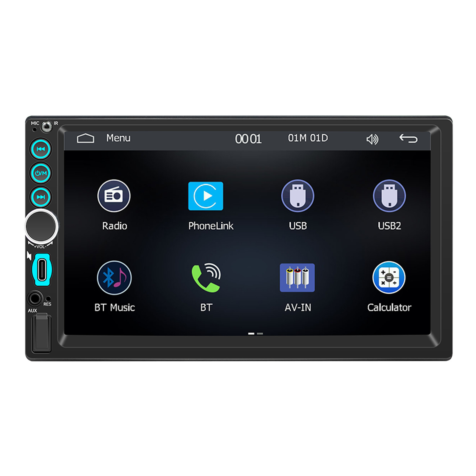 DUAL 2-DIN 7″ TOUCHSCREEN CAR STEREO WITH BLUETOOTH, APPLE/ANDROID CARPLAY US