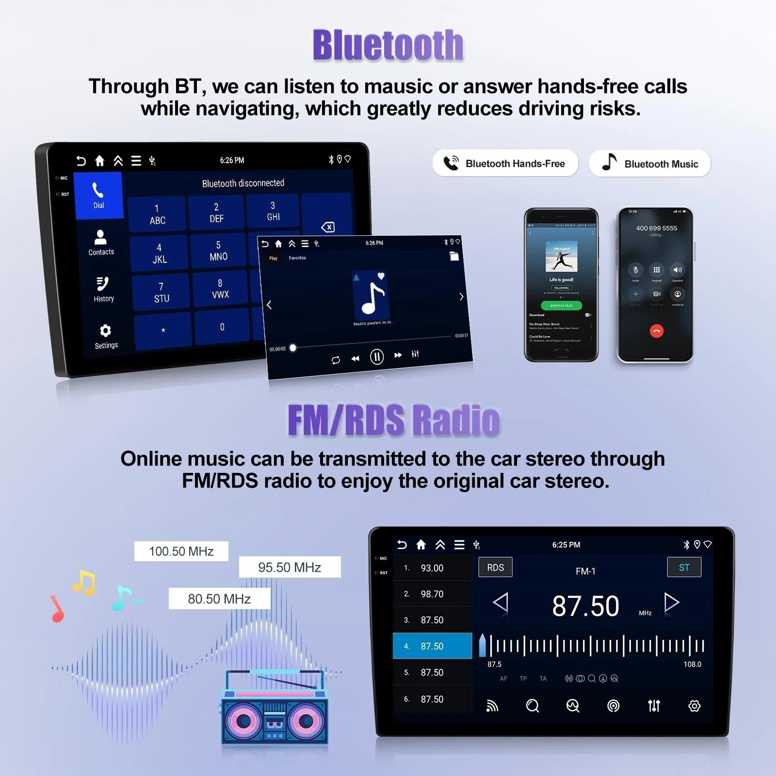 4+64G Car Stereo FOR Mini R56 R60 9″ CarPlay Android 15 HD WiFi GPS 1280*800
