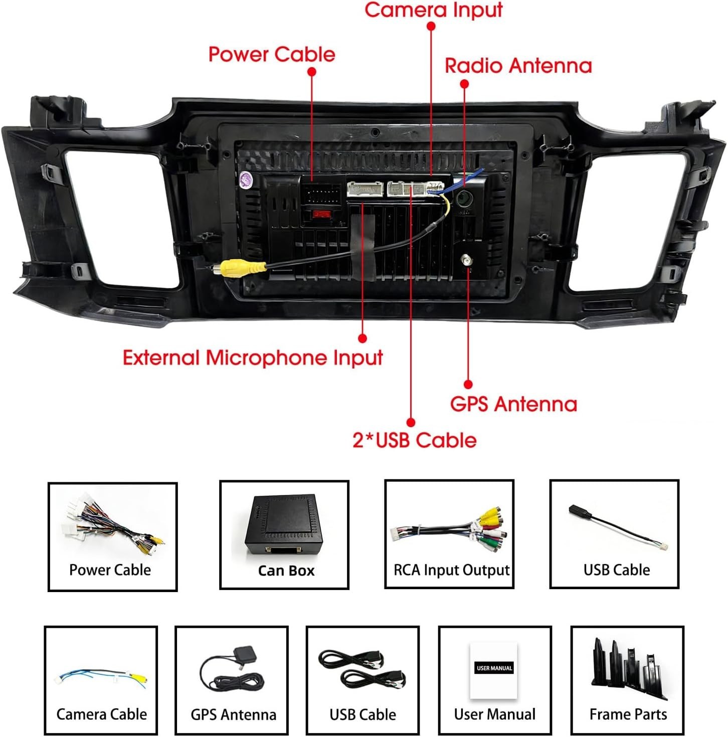Toyota RAV4 2013-2018 Android 13 Car Stereo 2+32G Carplay GPS w 10″ Touchscreen