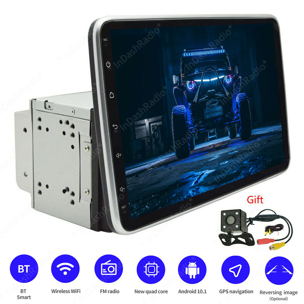 Rotatable Car Stereo Radio 10.1″ Android 11.0 Double 2DIN Touch Screen GPS Wifi