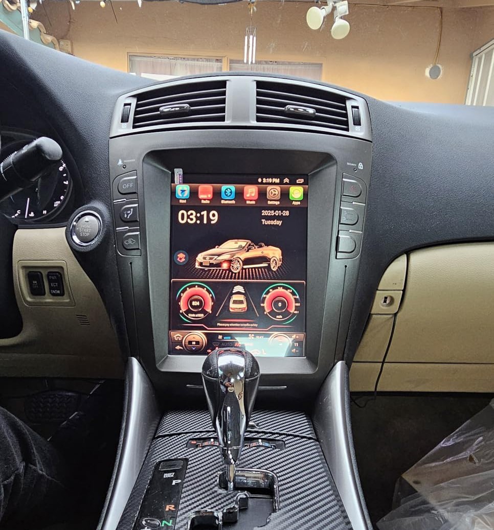 10.4″ Android 13 Car Radio GPS Carplay Screen Navigation For lexus IS250 IS350