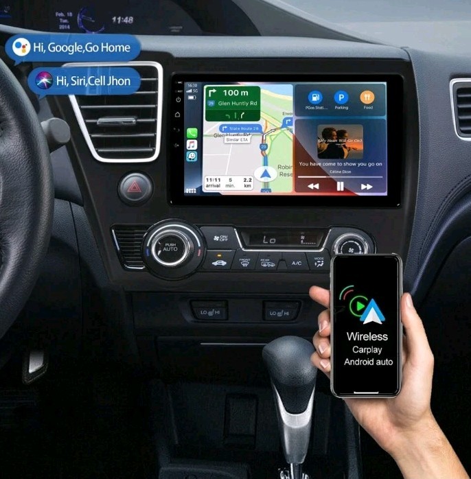 Touch Screen in-Dash GPS Navigation For 2013-2017 Honda Civic Carplay Car Radio