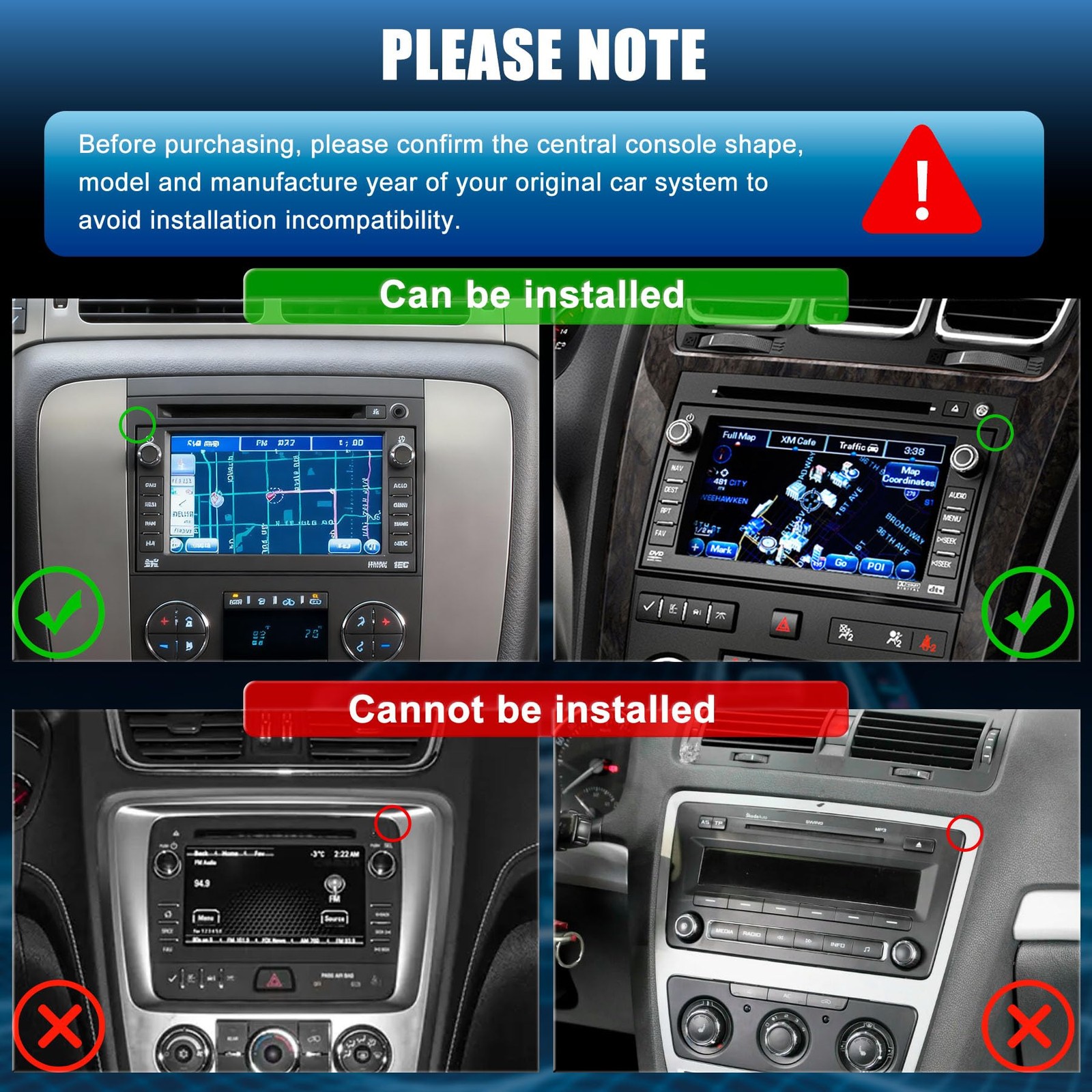 [2GB+64GB] Jimtour Car Stereo Radio Bluetooth for Chevy Silverado 2007-2013