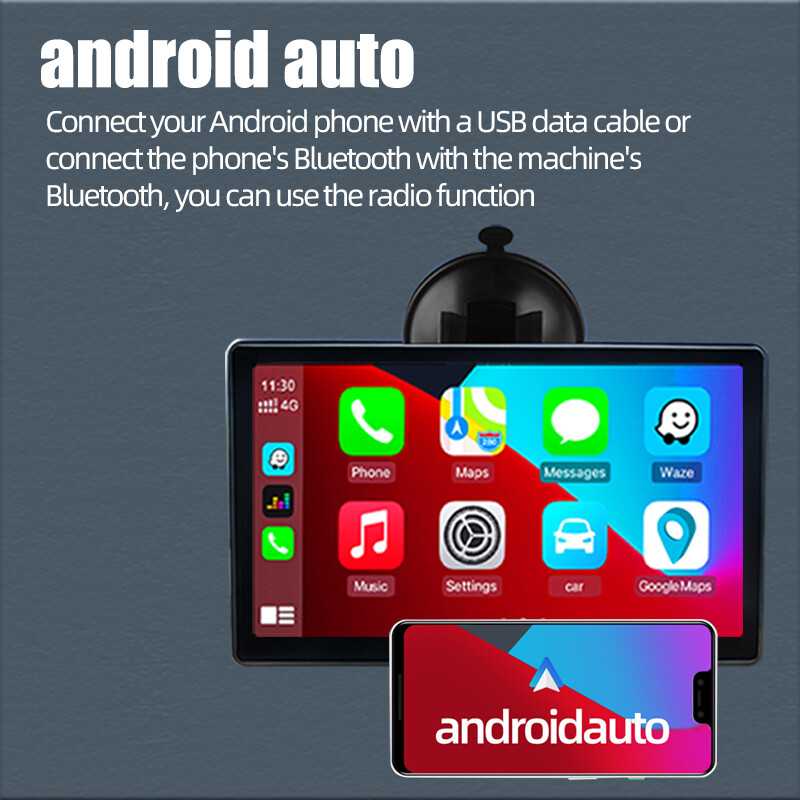 IPS Touchscreen CarPlay Portable Car Radio Stereo Universal 7 inch Android Auto