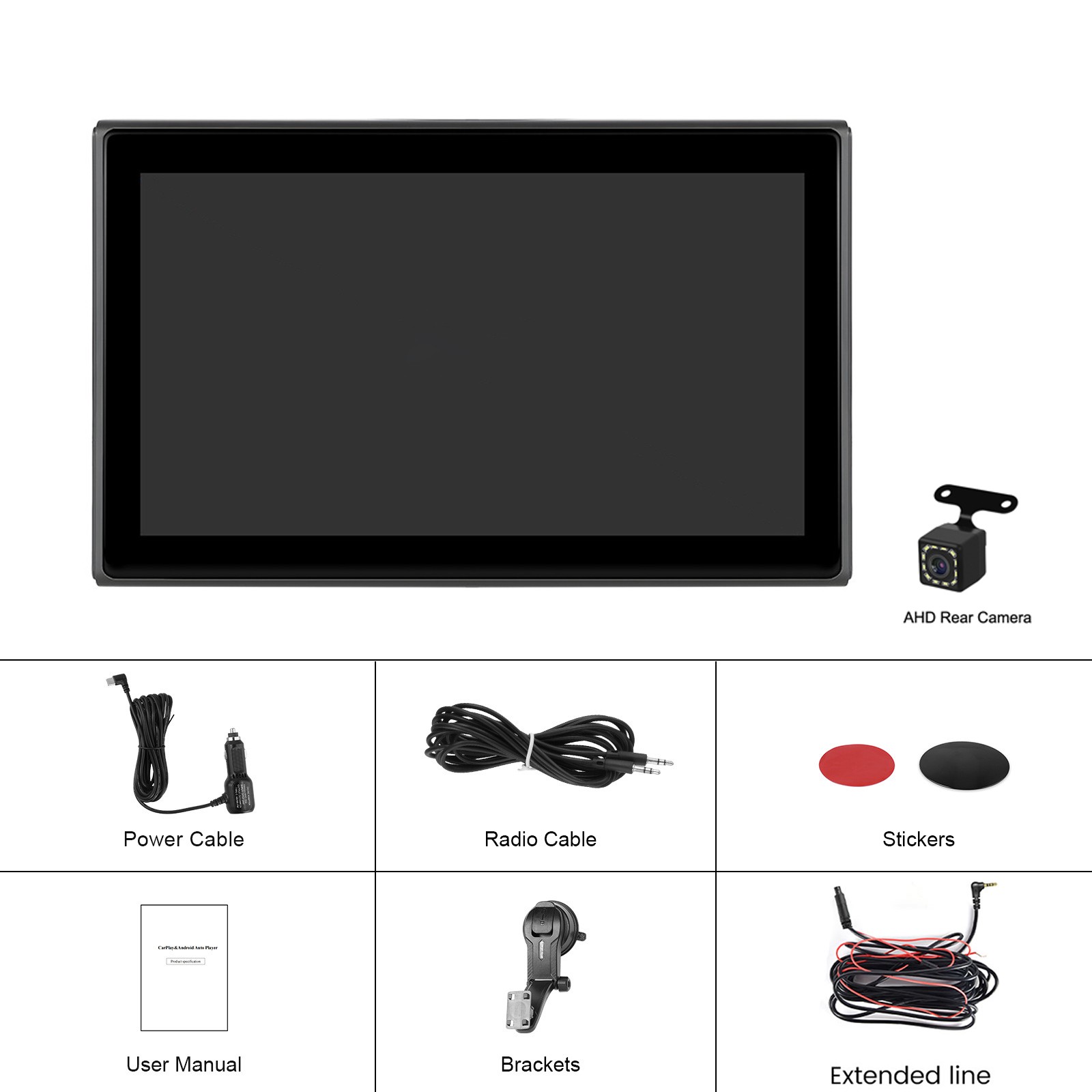7-inch Full Touch Screen Apple CarPlay Android Auto Switching Display Camera