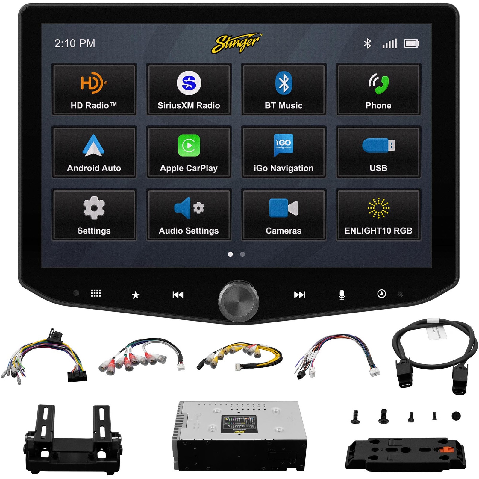 Stinger Ix210 Horizon10 10.1-Inch Floating Multimedia Infotainment Display Sy…