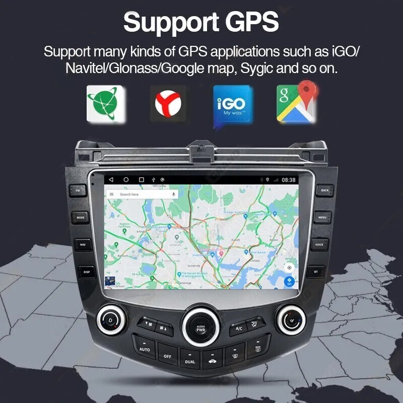 9” Android Carplay Car Stereo Radio GPS Navi 2+32GB For 2003-2007 Honda Accord