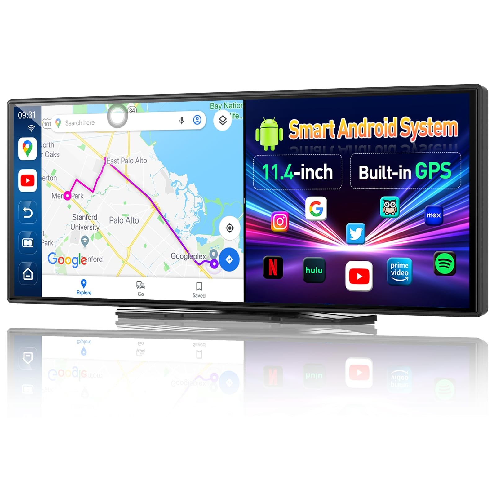 11.4″ Carplay Screen for Car with Android OS Built-in GPS Navigation Carplay …