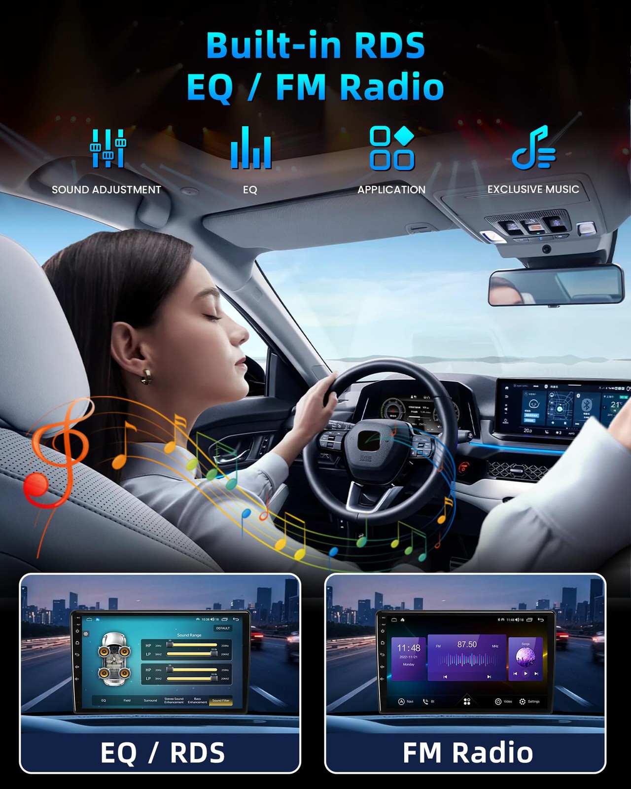 Jerqry 7 Inch Ford F150 Stereo 4Core 32GB