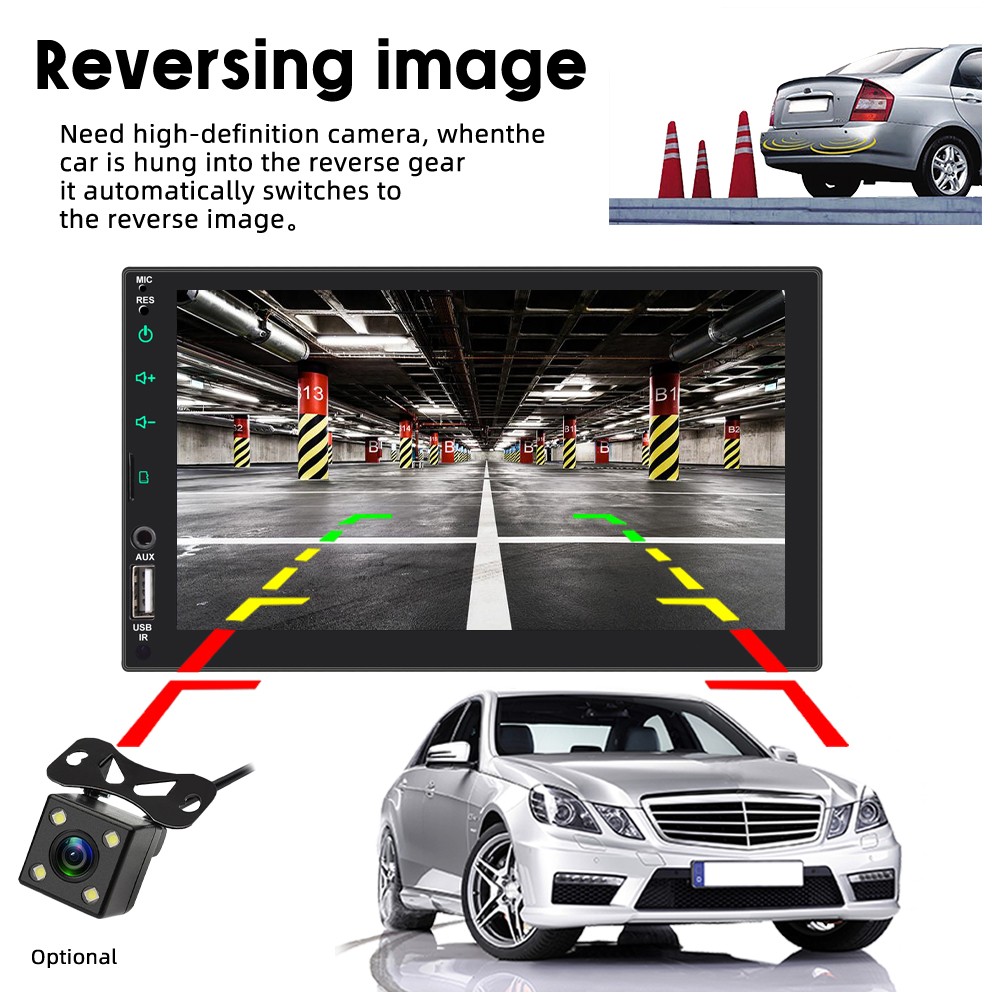 7″ Android Auto Radio Motorized Single Din Wireless Carplay Car Stereo