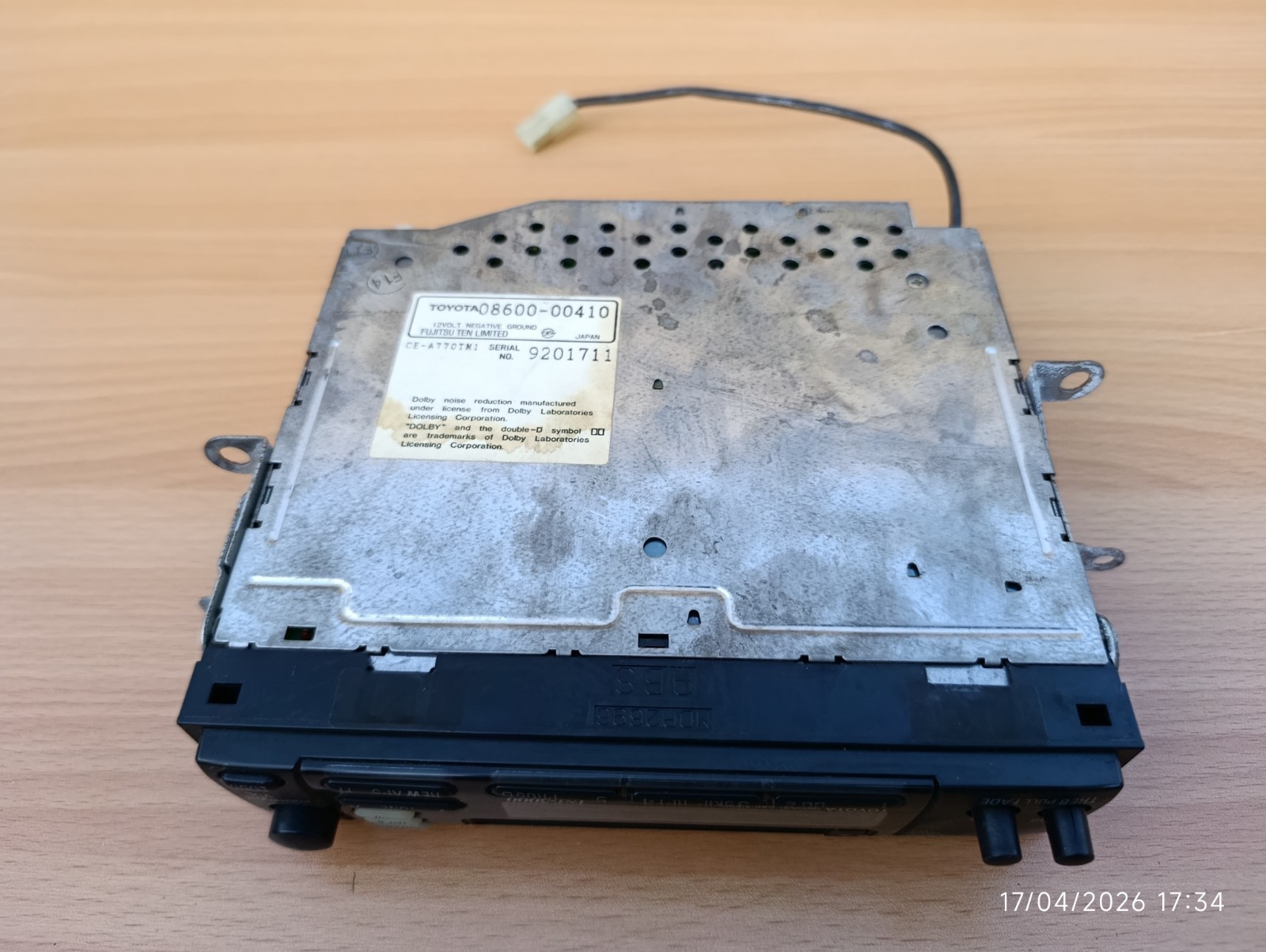 Toyota Corolla AE100, AE101 OEM TST-5000 Cassette Player with Equalizer Support