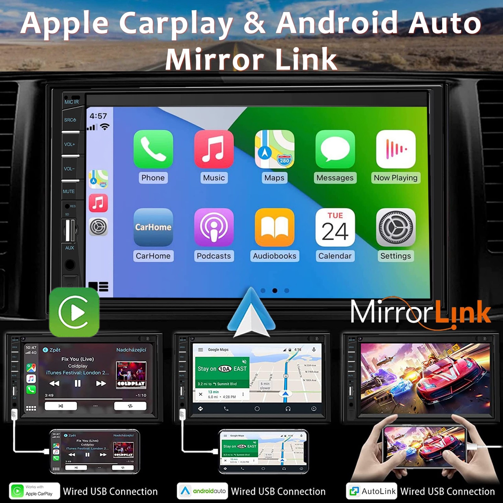 Naifay Double Din Car Stereo with Dash Cam | 7INCH Touchscreen Car Radio Rece…