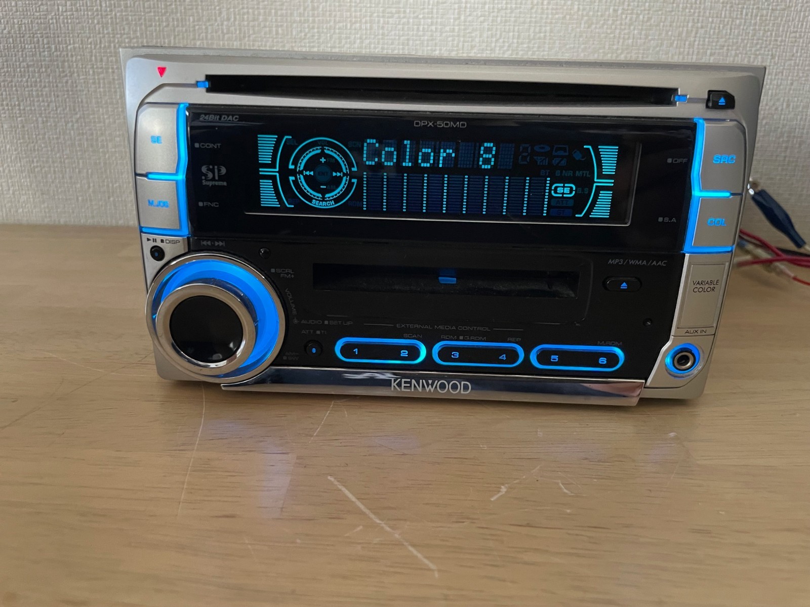 KENWOOD DPX-50MDS 2Din Car Audio CD MD MDLP MP3 AUX Player With Bluetooth Tested