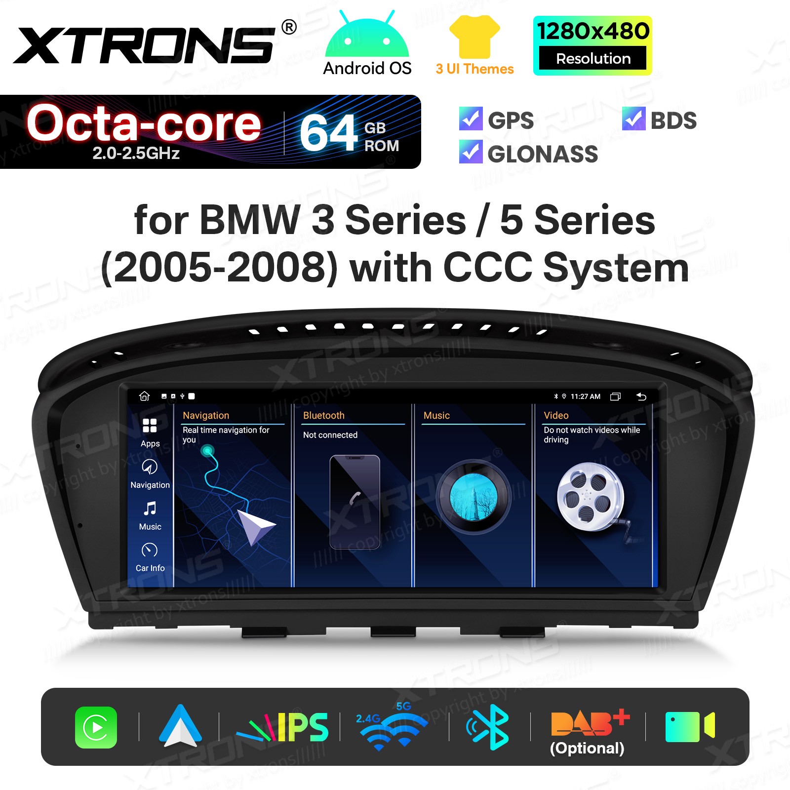 8.8″ Screen Upgrade for BMW 3 5 Series E60 Android 8-Core 64G CarPlay Retrofit
