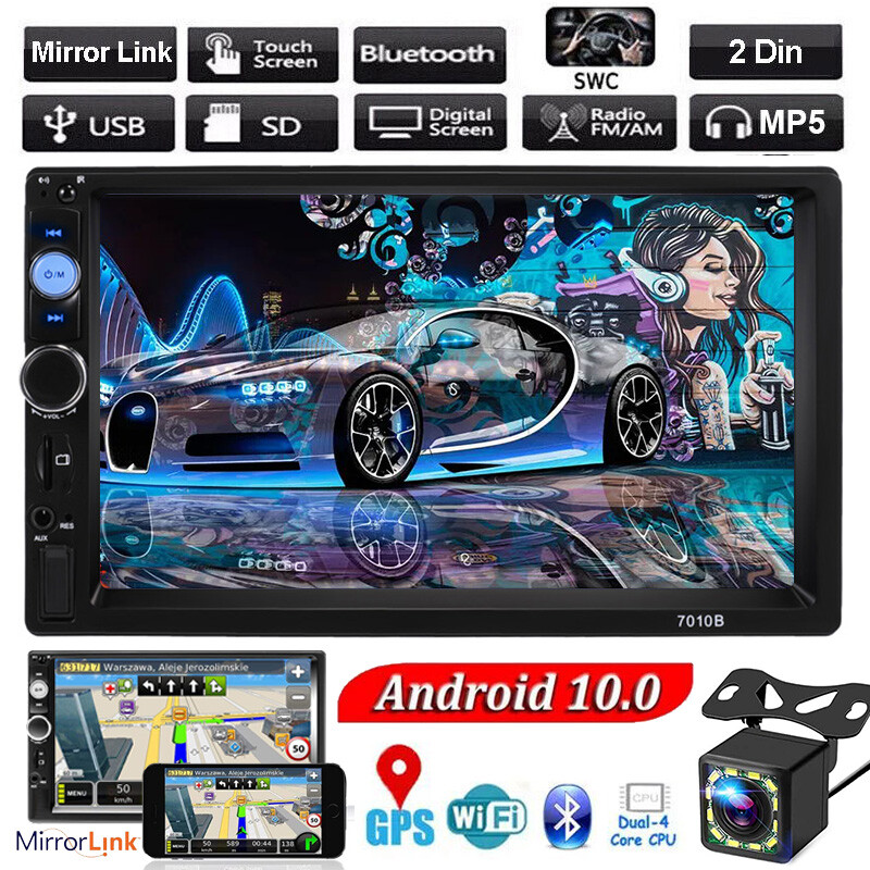 7″ Double 2 Din Bluetooth Car Stereo In-dash Radio Aux MP5 Player USB/SD/AUX/FM
