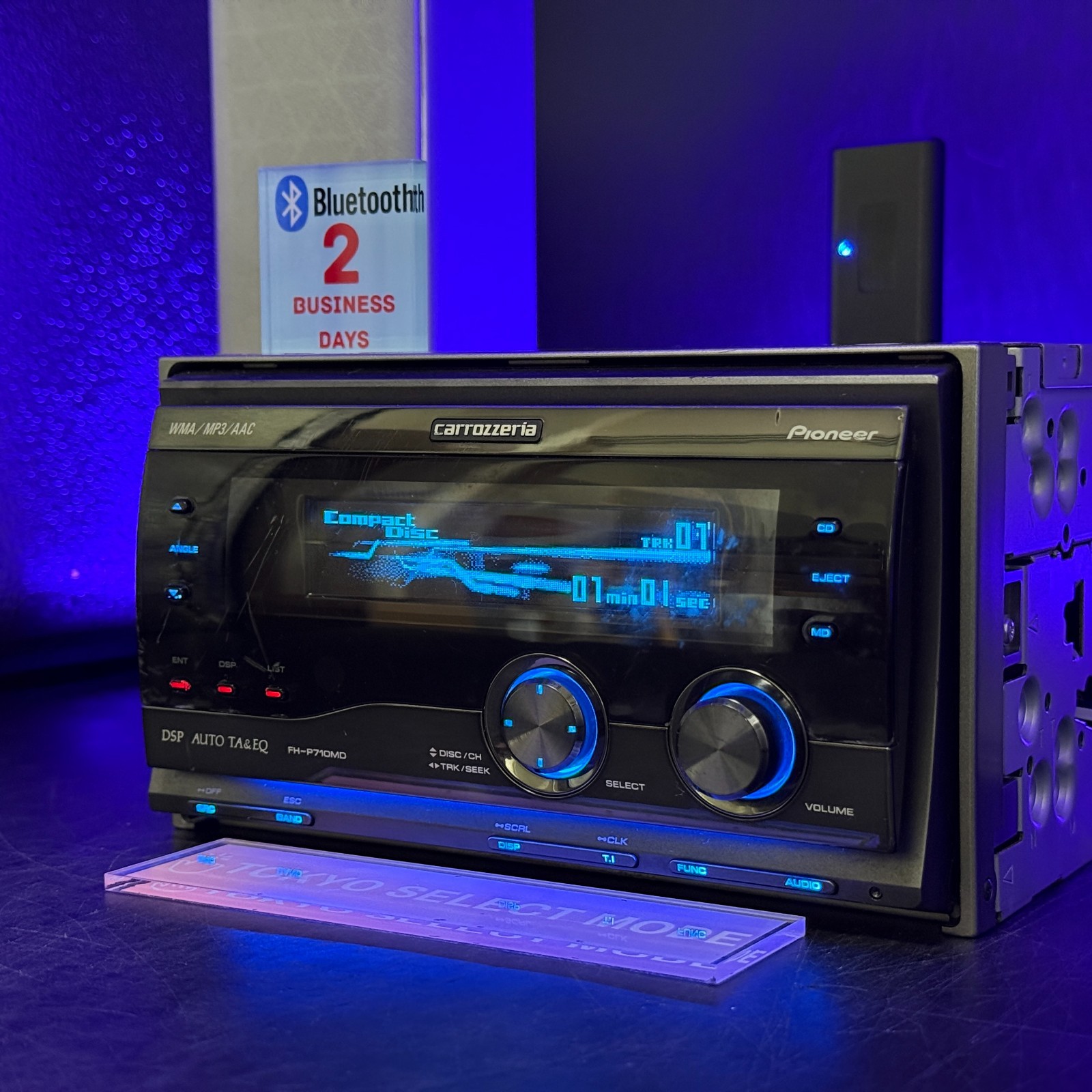 Carrozzeria Pioneer FH-P710MD 2DIN CD MDLP Player w/CD-IB10 iPod Adapter Tested