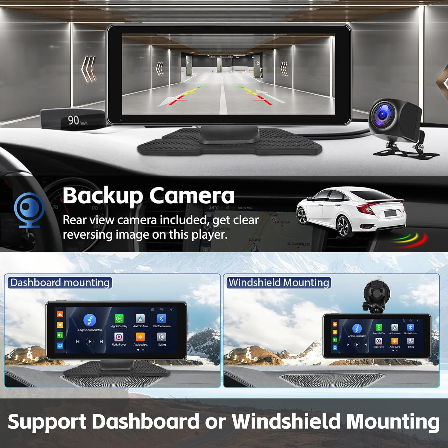 Car Stereo Wireless Apple CarPlay Android Auto Bluetooth 6.86 Inch HD 1708