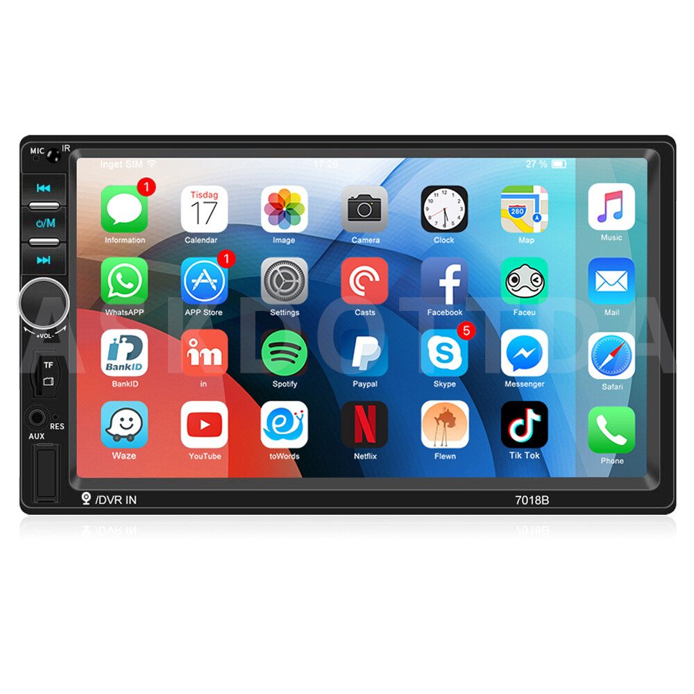 7″ Double 2 Din Car Stereo Radio Bluetooth USB AUX IN TF IOS/Android MP5 Player