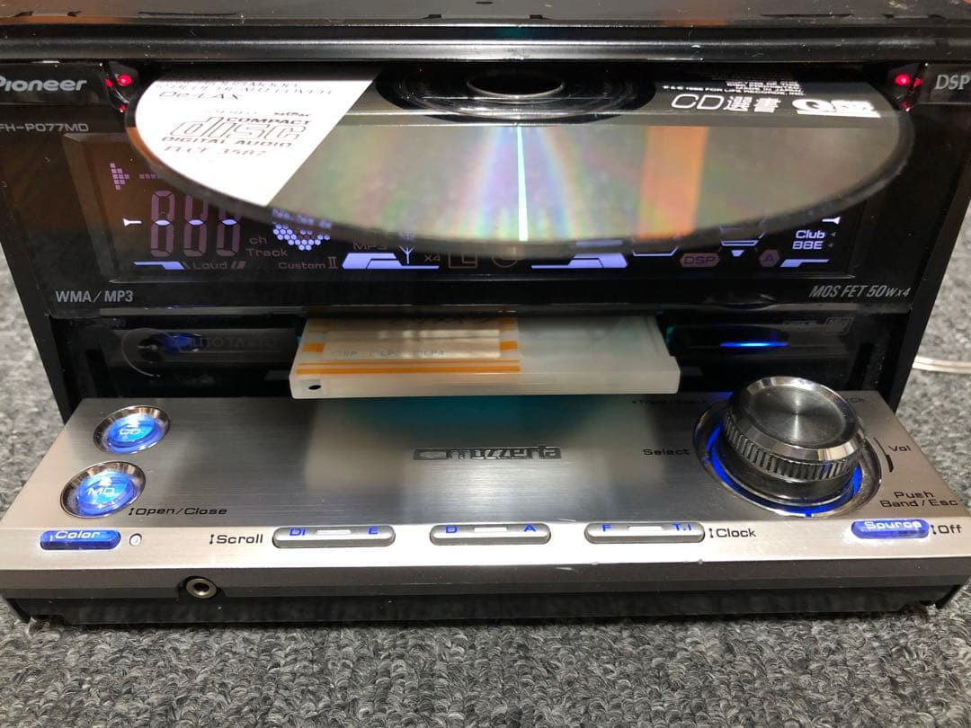 Pioneer Carrozzeria FH-P077MD 2DIN CD MD Player DSP CD-R/RW MDLP Tested Working