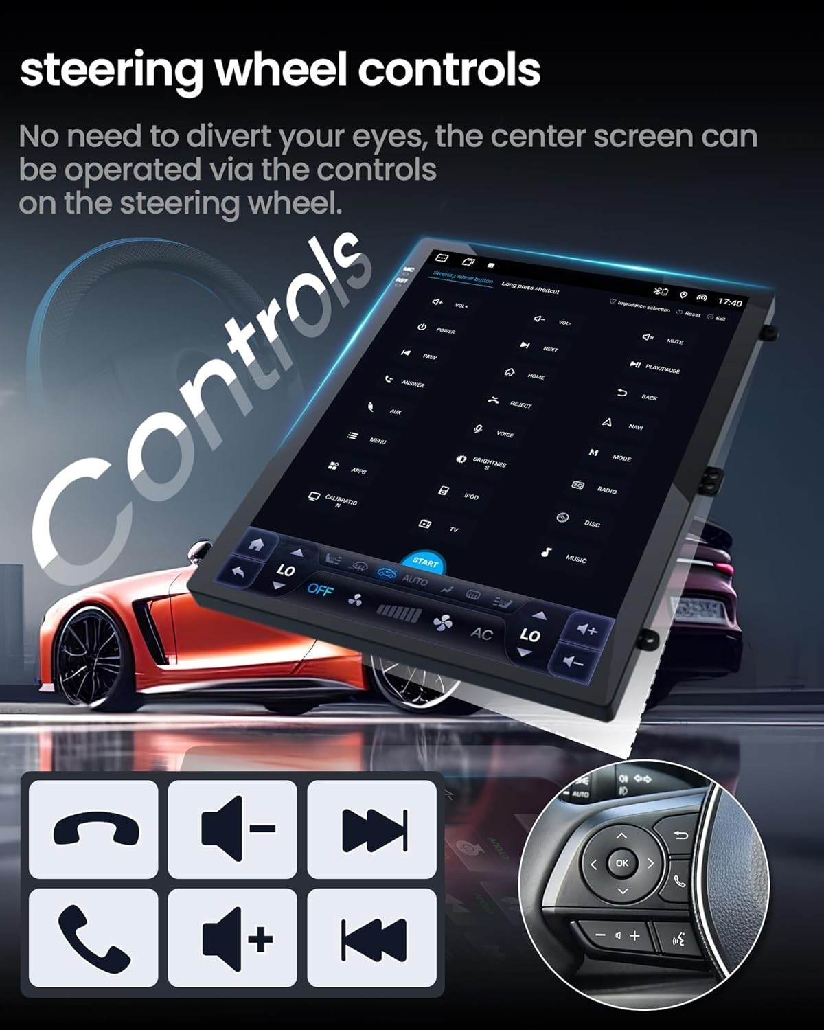 9″ 8 Core Car Stereo 4+64GB Android 13 For Ford Mustang 2010-2014 CarPlay GPS