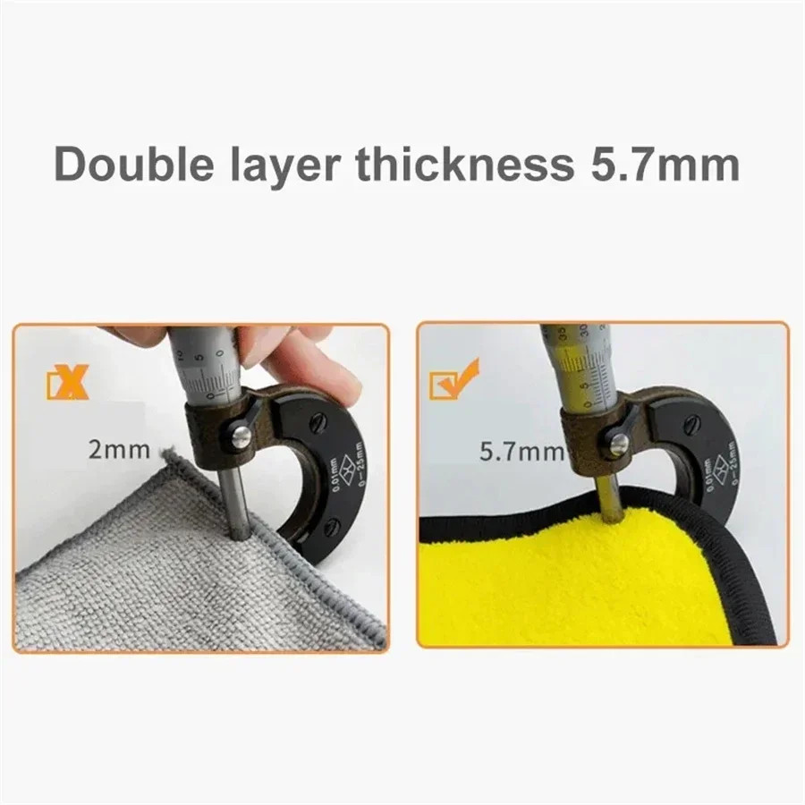 1/2/6/10Pcs Microfiber Cleaning Towel Thicken Soft Drying Cloth Car Body Washing