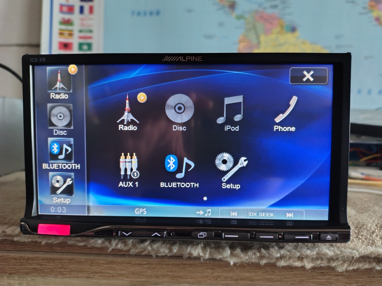 Alpine ICS-X8 Car Stereo Mobile Media Station Fully Working Good Shape Bluetooth