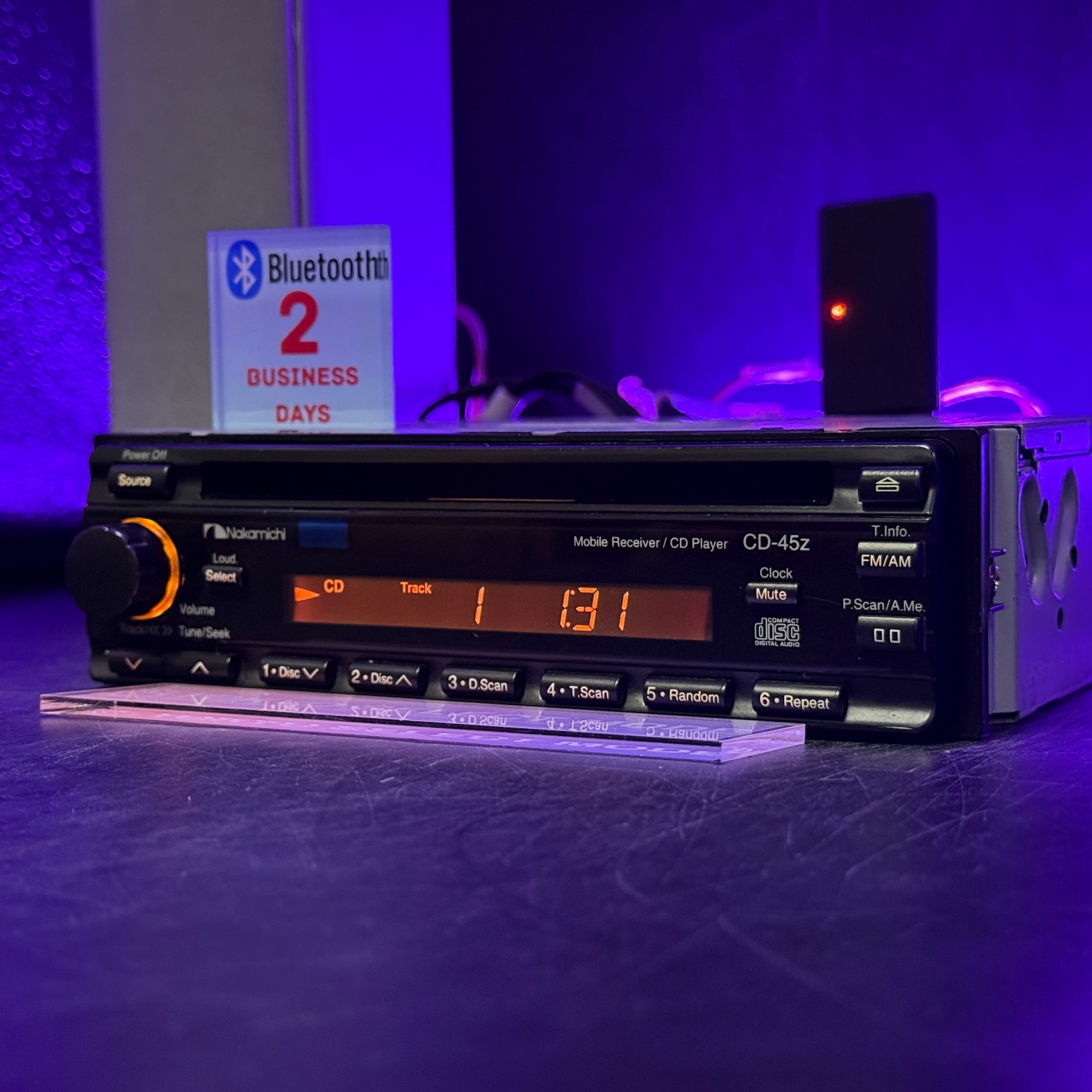 Nakamichi CD-45z 1DIN Car Audio CD Player Added Bluetooth Vintage JDM In Stock