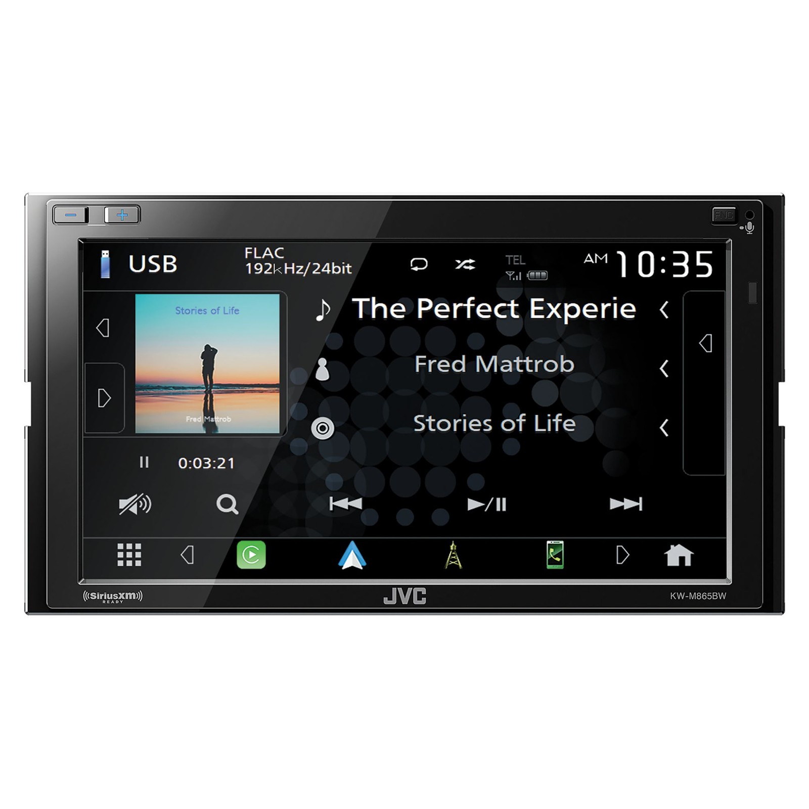 JVC KW-M865BW – Digital AV Receiver Works with Wireless CarPlay, Wireless And…