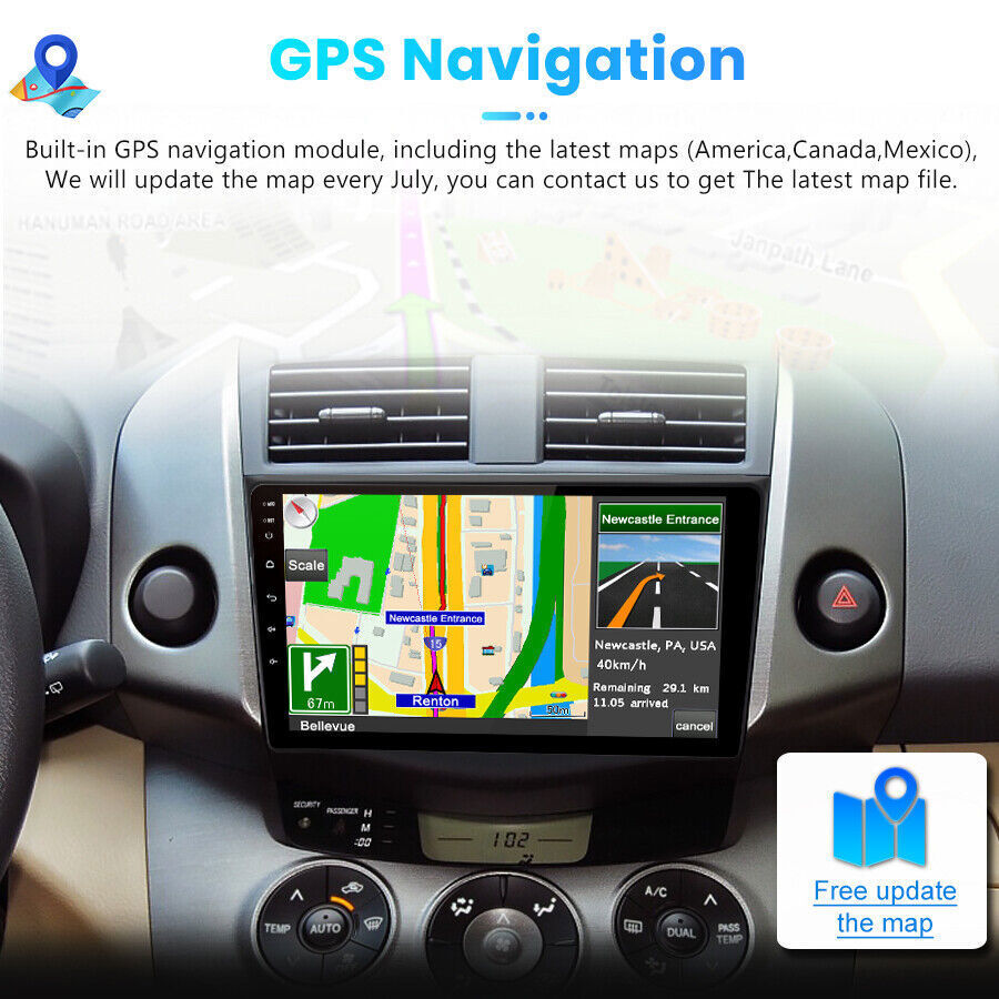 Android 12 Car Radio Multimedia Player For Toyota RAV4 Rav 4 2007-2012 Carplay