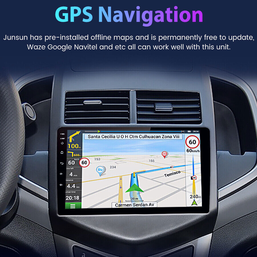 Android 12 Car Stereo Radio GPS NAVI For 2012-2016 Chevrolet Sonic Aveo + Camera