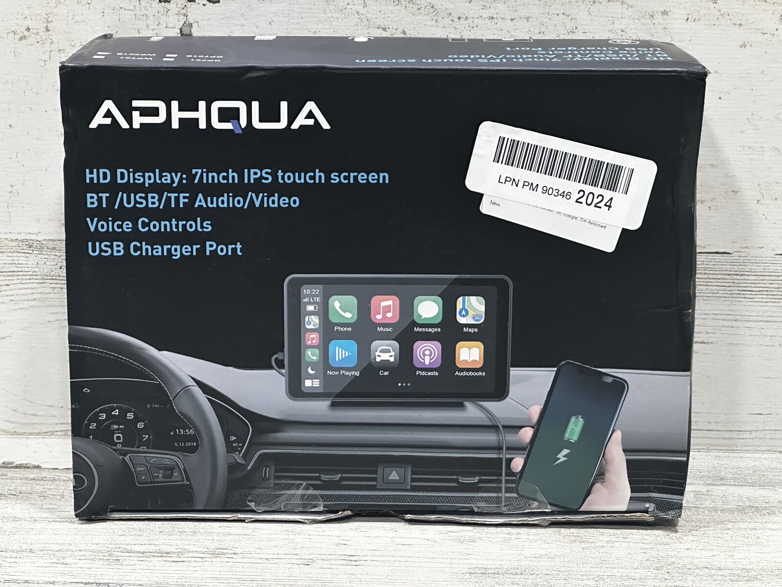 ALHQUA 7” Full HD Display IPS Touch Screen BT/USB/TF Audio/Video/ Voice Controls