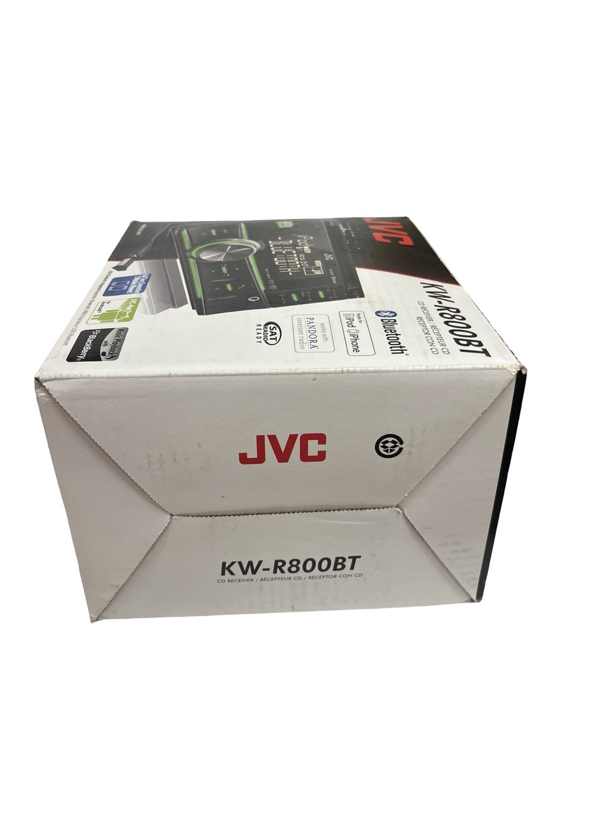JVC KW-R800BT Double DIN CD Receiver Bluetooth USB Car Stereo New Open Box