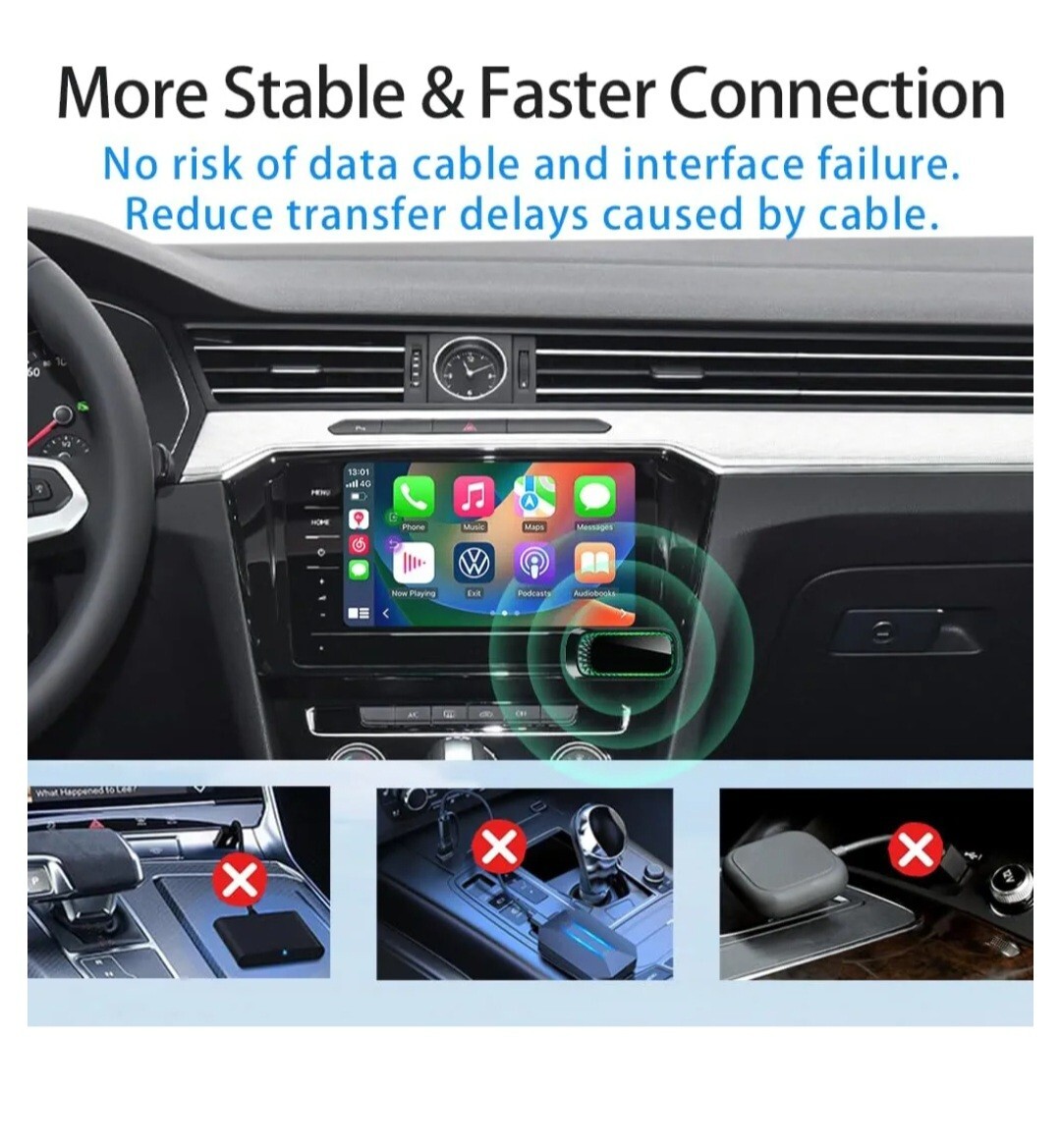 Magic Link CarPlay, 2024 Apple CarPlay Wireless Adapter, ONLY for iPhone
