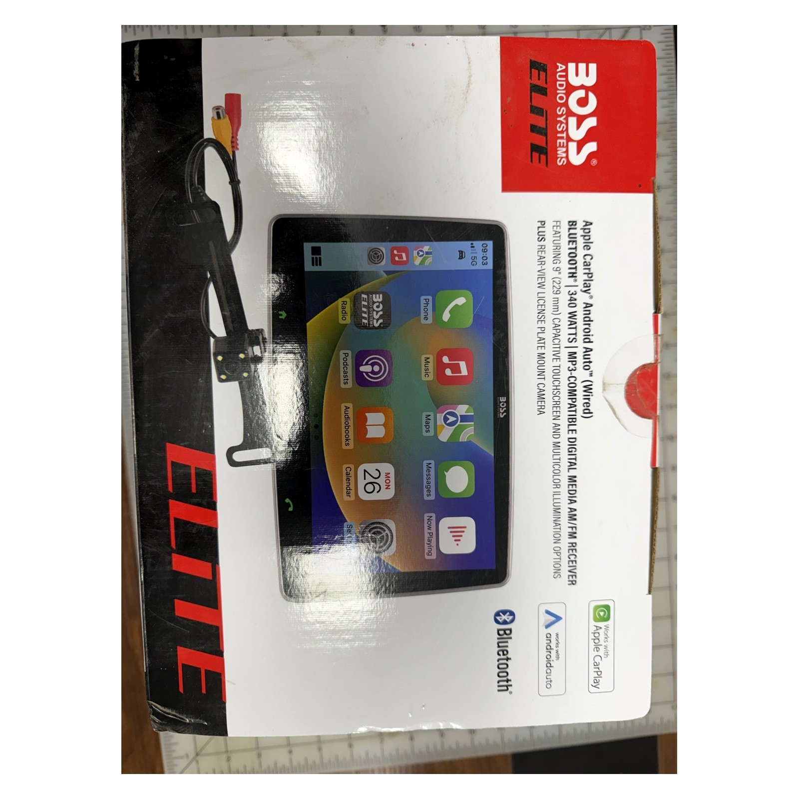 BOSS Audio Systems BE9ACP-C 9 inch Apple CarPlay Android Auto Car Stereo Camera