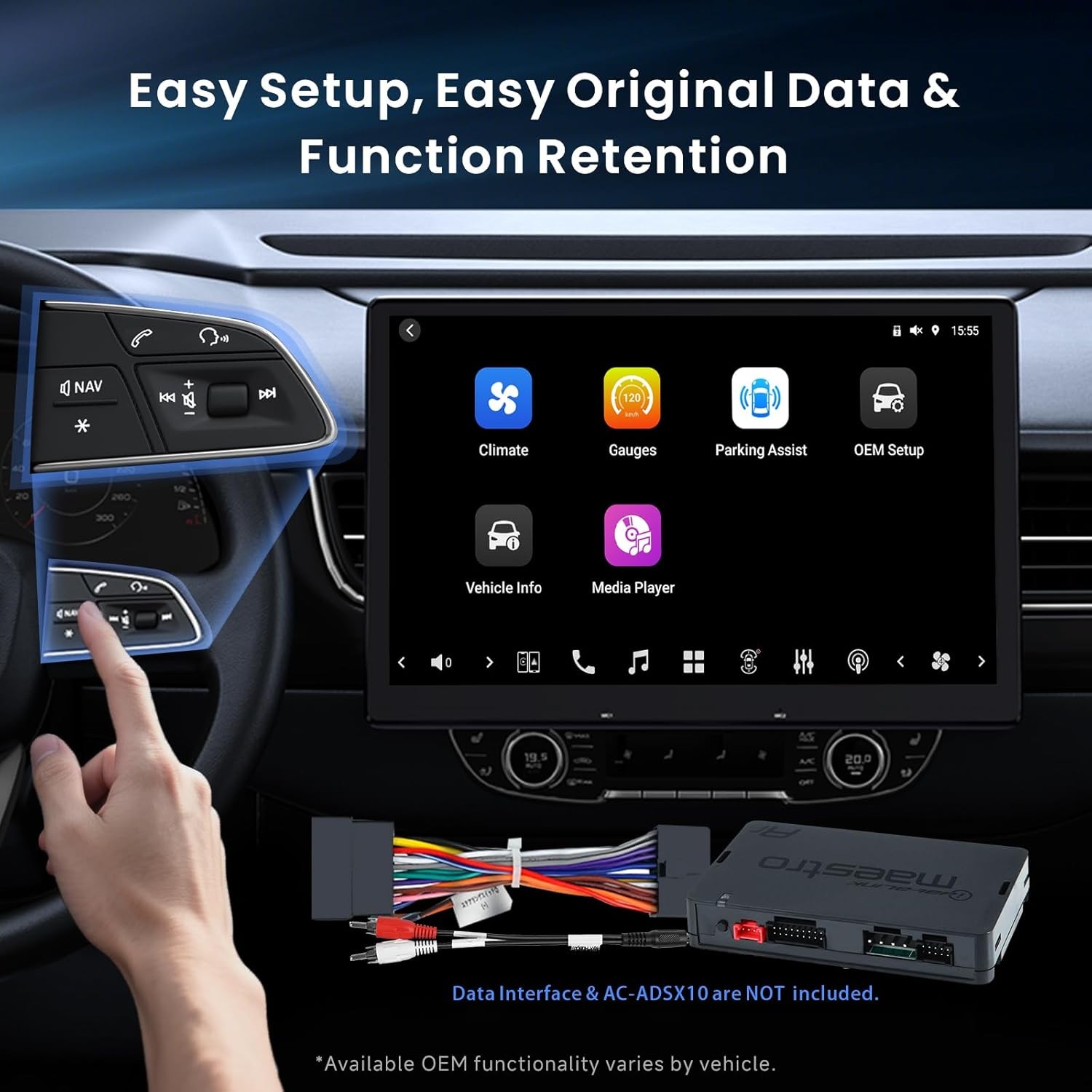 ATOTO 12.95″ Smarter AI Android Car Stereo 1& 2DIN Built-in G-Sensor 2-Band WiFi