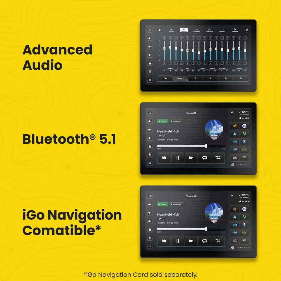 Stinger IX212 12.8″ Floating Multimedia Display System Car Wireless Carplay BT