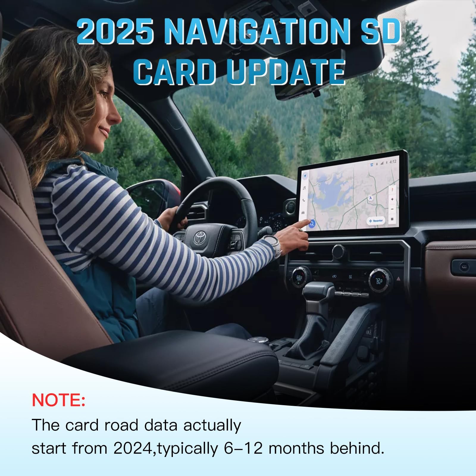 2025 Navigation SD Card Update 86271 0E077 Compatible with Toyota Black