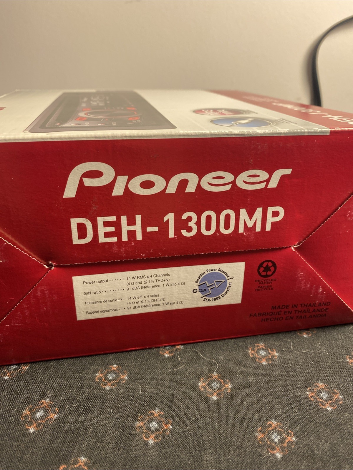 Pioneer DEH-1300MP 1 DIN CD Receiver Auxiliary Input MP3 WMA Car Audio