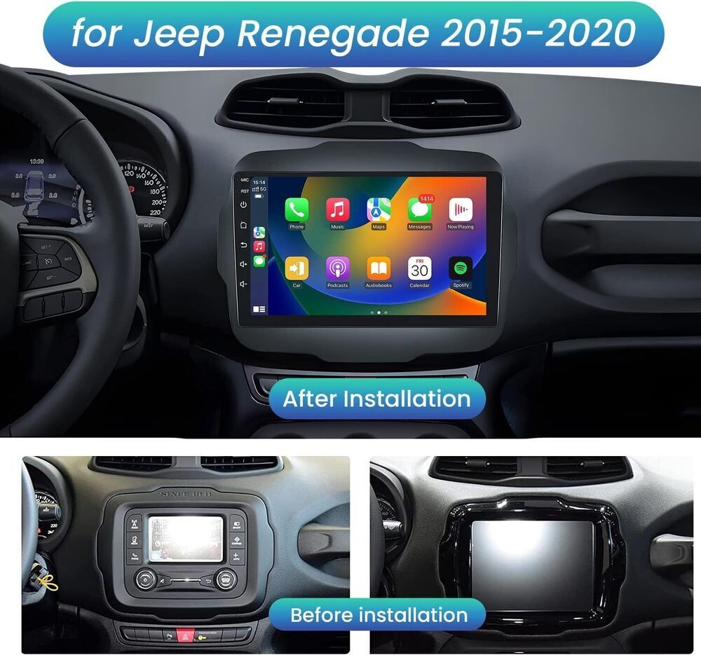 Wifi CarPlay Android 12.0 Car Radio Stereo For Jeep Renegade 2015-2020 GPS WIFI