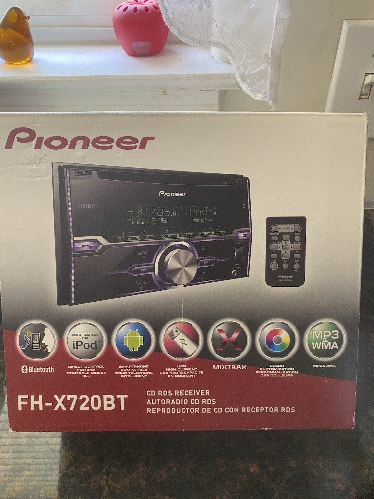 PIONEER FH-X720BT BluetoothCar Stereo Receiver USB AUXCD Remote NEW Open Box