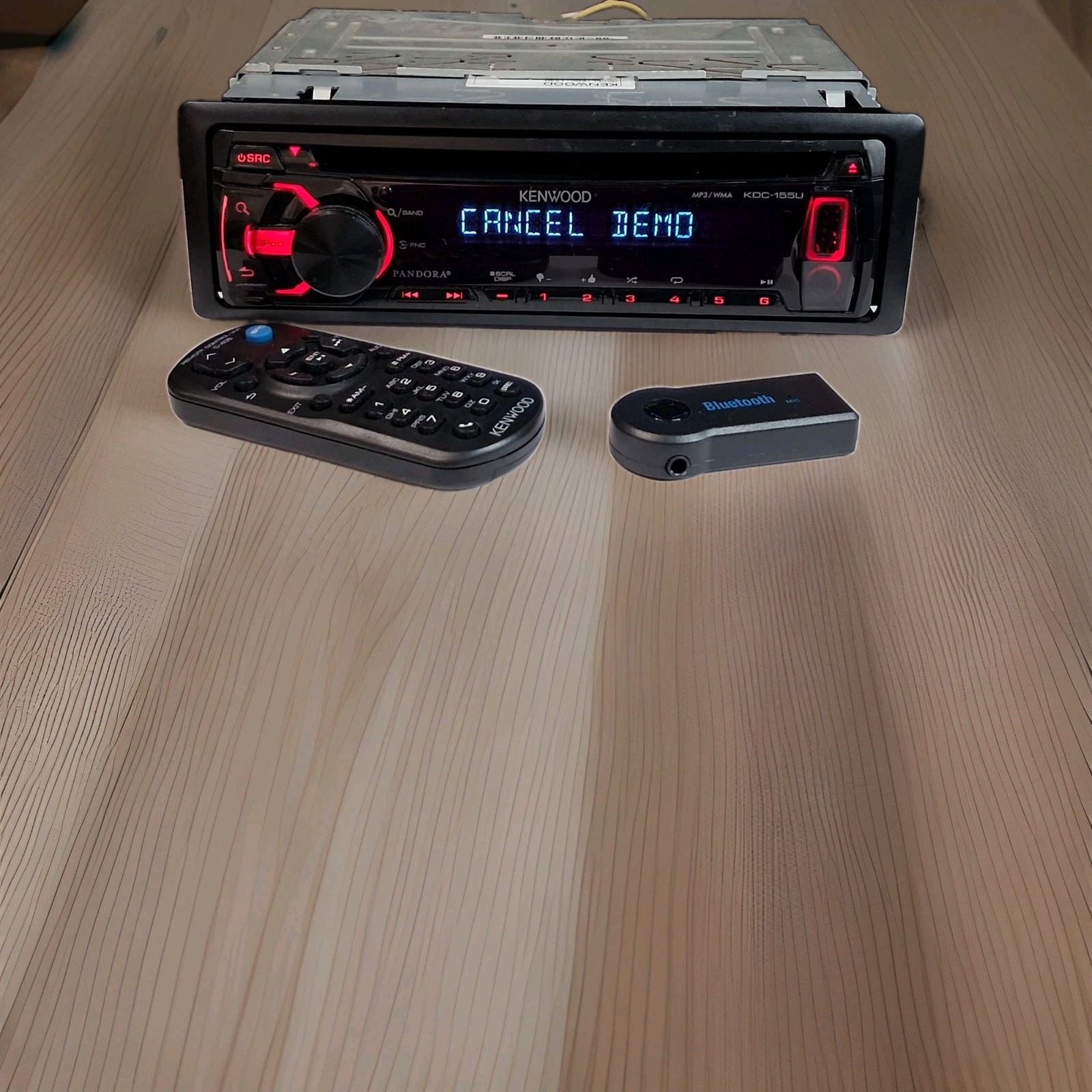 Kenwood KDC-155U CD/USB Car Stereo Receiver w/ Remote & FREE Bluetooth Adapter