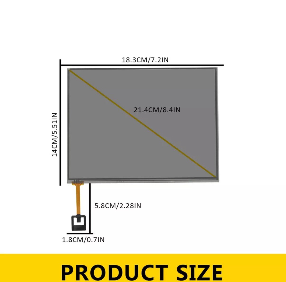 8.4″ Radio Touch Screen Digitizer Glass 4 Pin Fits For 2013-2017 Dodge Dart