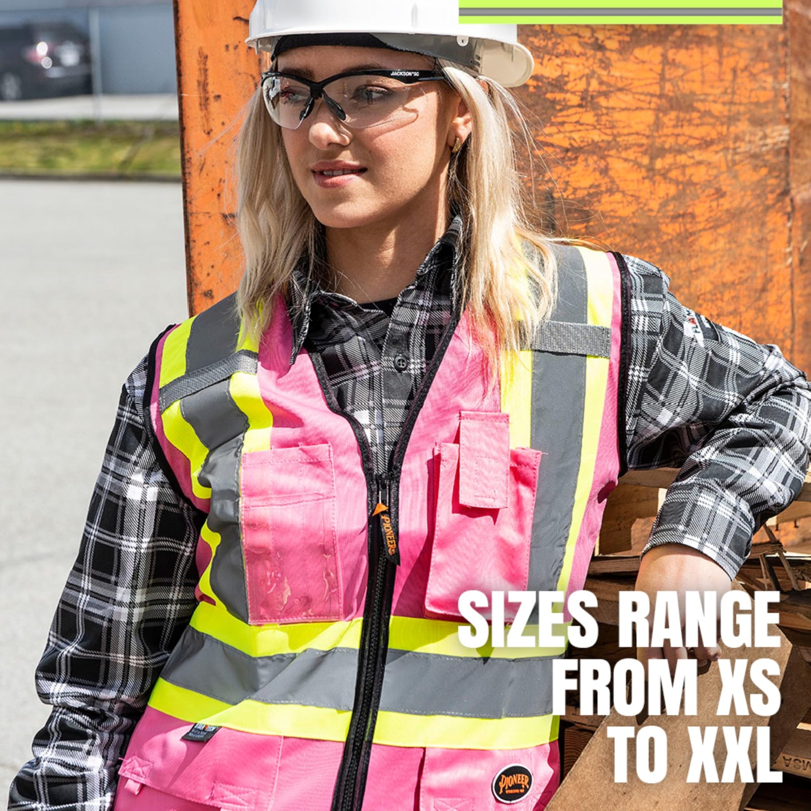 Safety Vest for Women With Pockets – Hi-Vis Reflective Tape – For Constructio…