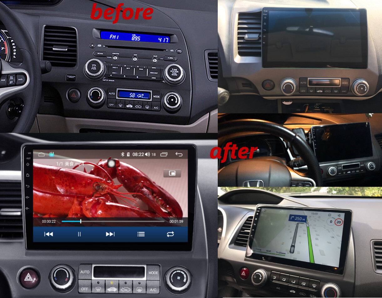 10.2″ Plug And Play for HONDA Civic 05-12 Android 10 Car Stereo Radio Qualcomm