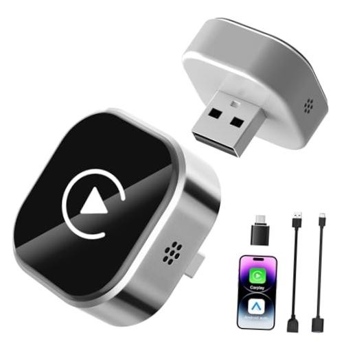 Wireless CarPlay & Android Auto Adapter: 2026 Upgraded Mini Plug & Play