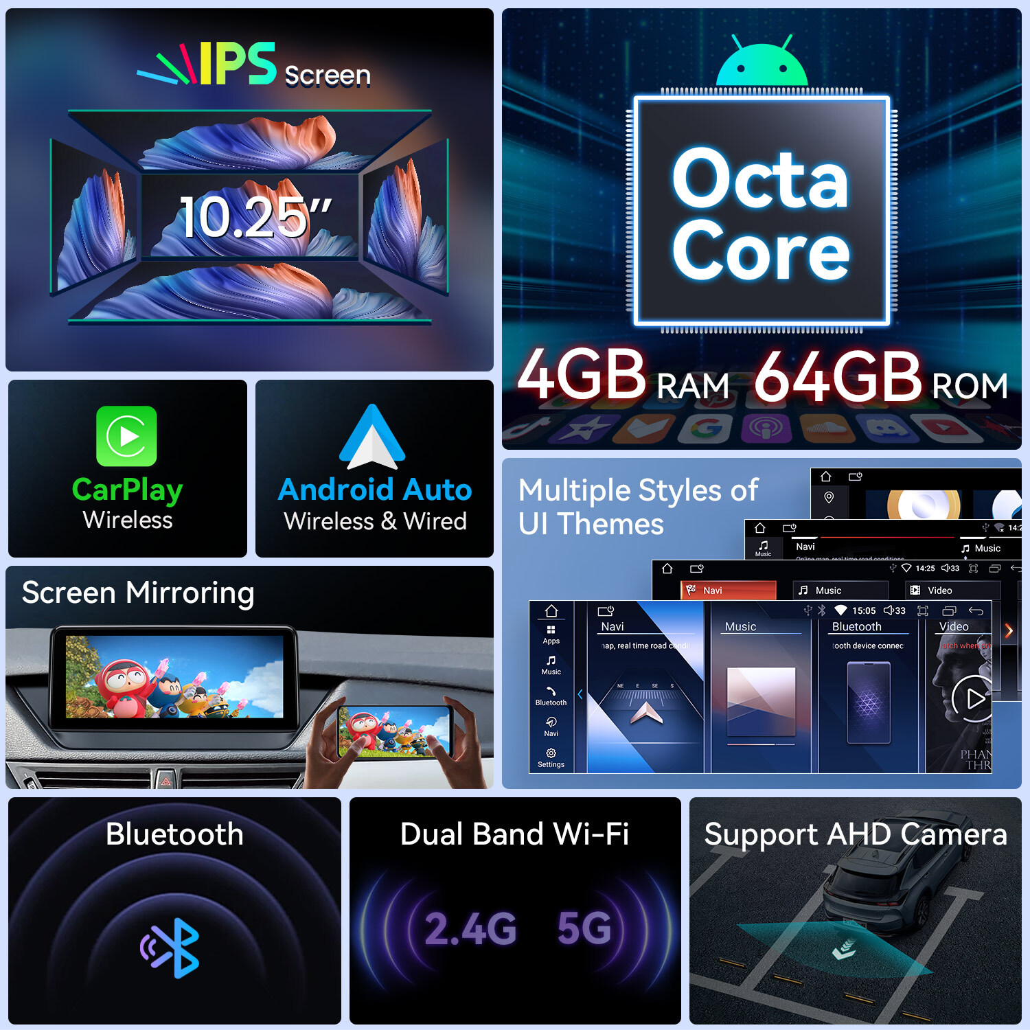 For BMW X1 E84 CarPlay Android14 Car Stereo Radio Wifi Navigation GPS 64G 10.25″