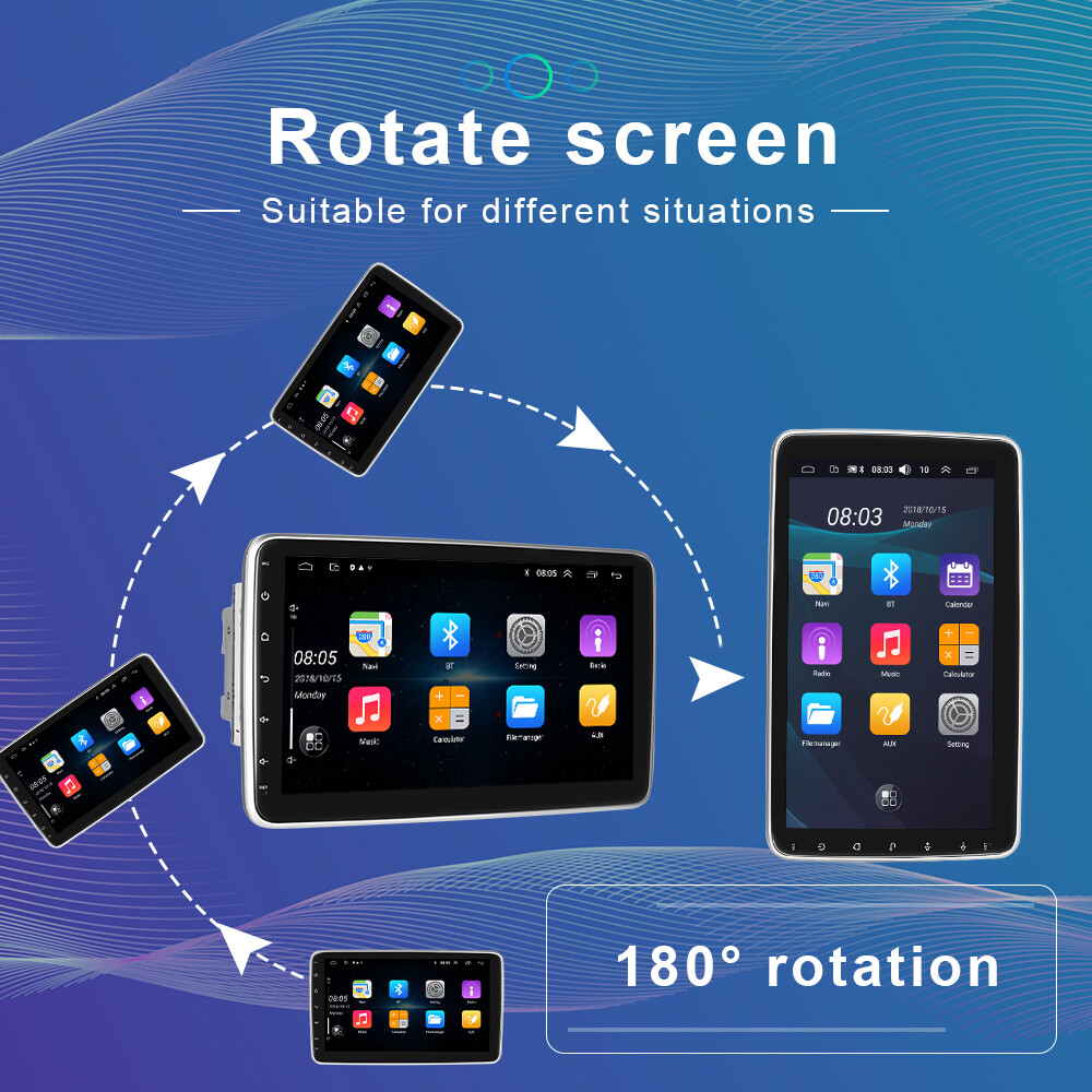 10.1in 2DIN Car Touch Screen Stereo Radio GPS Wifi Player BT Android 15 Camera
