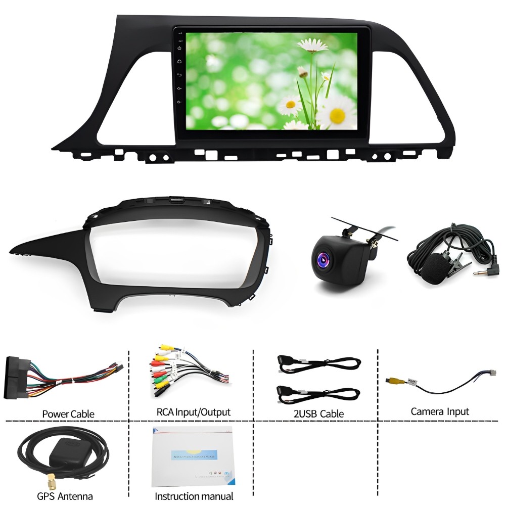 CAR RADIO STEREO ANDROID 13 APPLE CARPLAY GPS NAVI FOR HYUNDAI SONATA 2015-2017