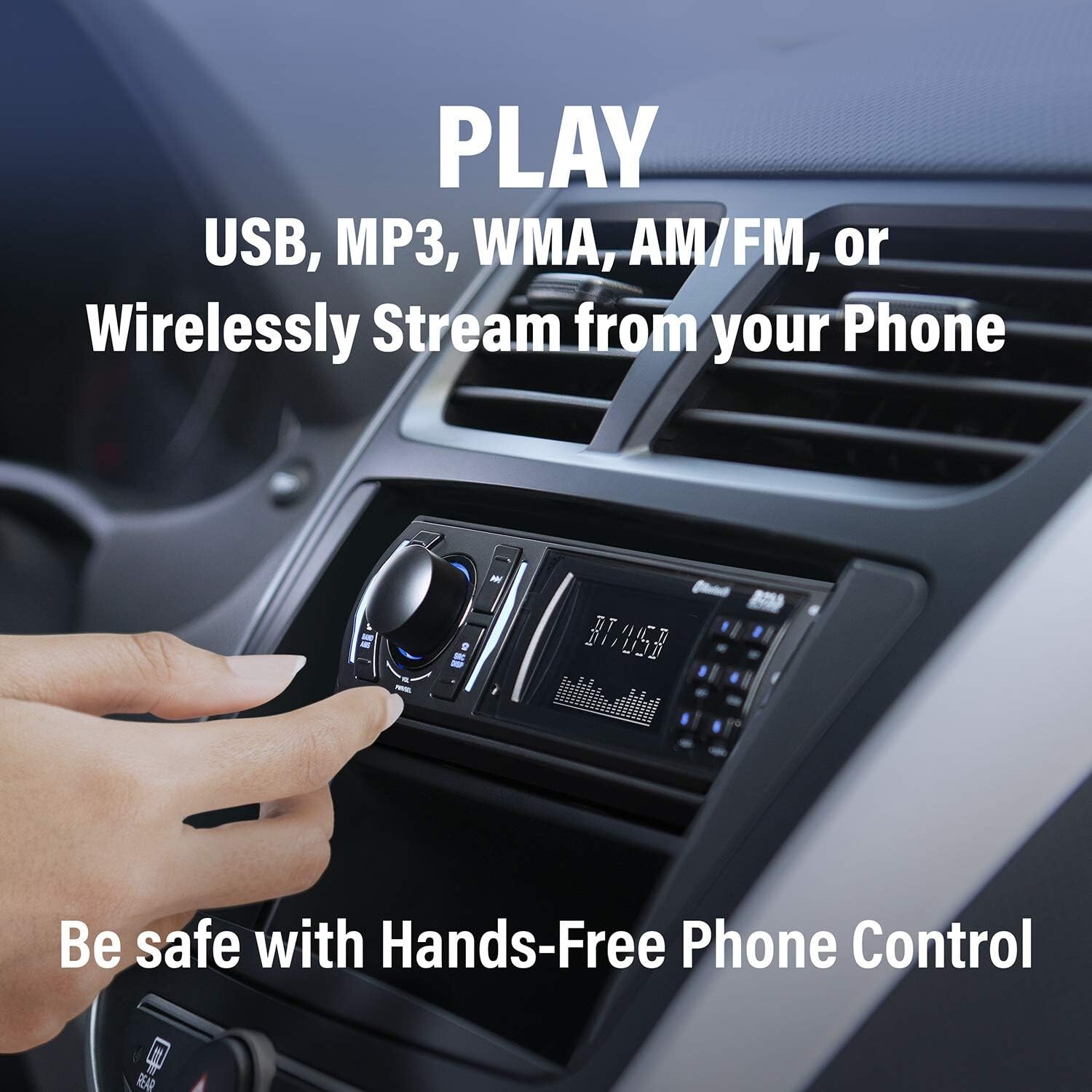 Audio Systems Car Stereo,Bluetooth,AM/FM, Wireless Remote Control,MP3/USB/Aux-in